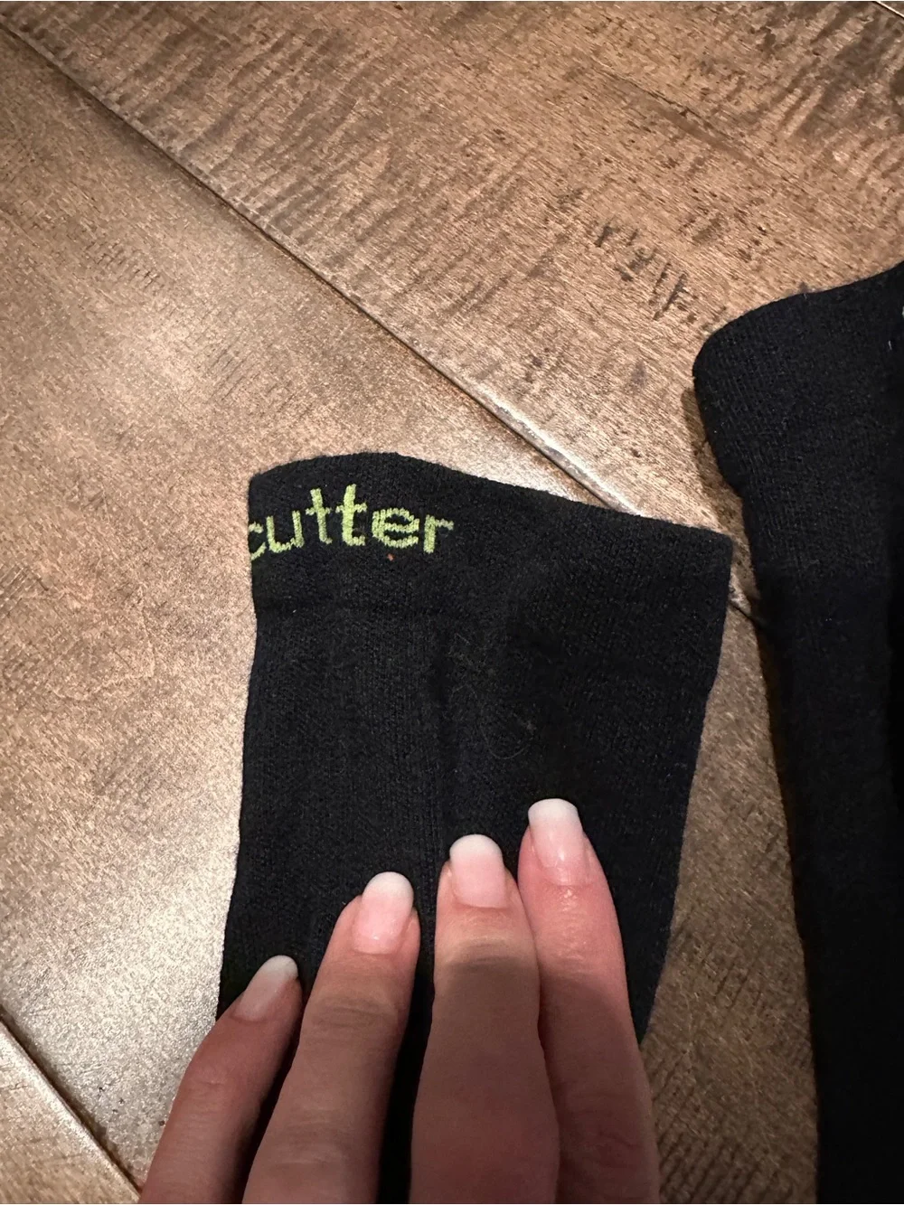 Cutter cycling or running arm warmers with cut out for them women’s size small